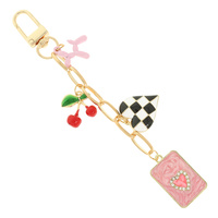 GIRL THEME BAG CHARM KEYCHAIN